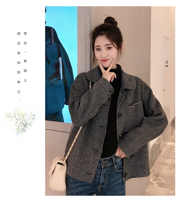 Mùa thu đông 2019 người đàn ông nhỏ bé chống mùa đặc biệt ưu đãi áo len mỏng hai mặt cao cao áo len handmade ngắn nữ - Accentuated eo áo áo khoác dạ dài nữ