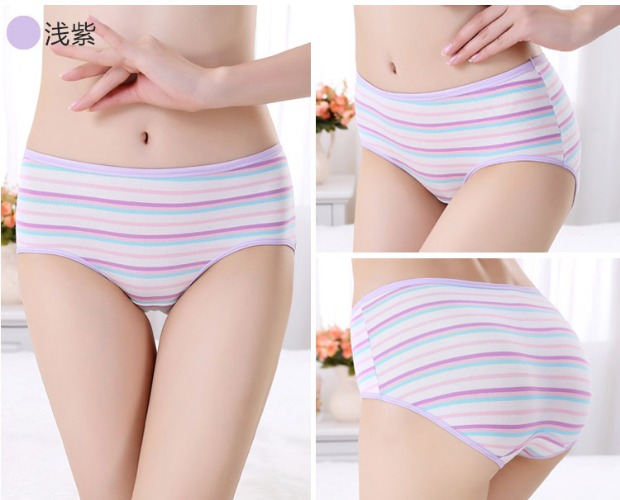 Butterfly Ann Quần nữ Đồ lót chính hãng Mid-Eo Navy Wind Stripe Sexy Modal No Trace 4 Gift Box set 5 quan lot ren dep