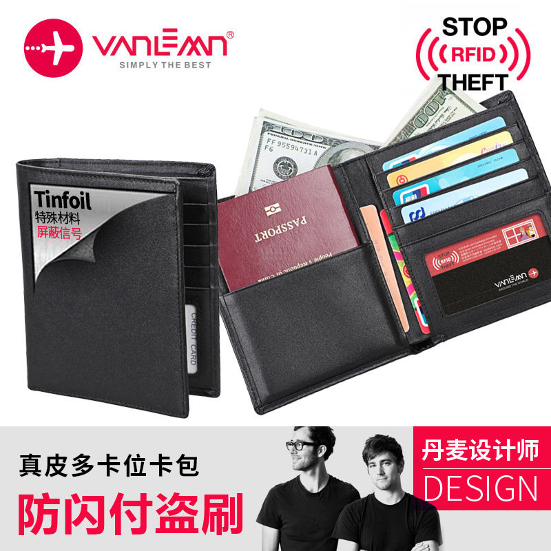 Theft Protection Brush Study Abroad Travel passport Pack Multi-function wallet portable male and female anti-rfid passport clip card charter ticket holder