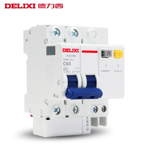 德力西 Домохозяйство с защитой утечки 2p 63a воздушный выключатель с выключателем защиты от утечки общая утечка воздуха