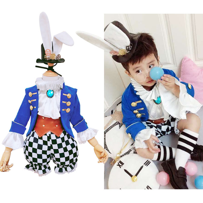 Children's Day Performance Costumes Alice in Wonderland Mr. White Rabbit Cosplay Costume Prince Costume Photography Runway Costume Children's Day Performance Costumes Alice in Wonderland Mr. White Rabbit Cosplay Costume Prince Costume Photography Runway Costume