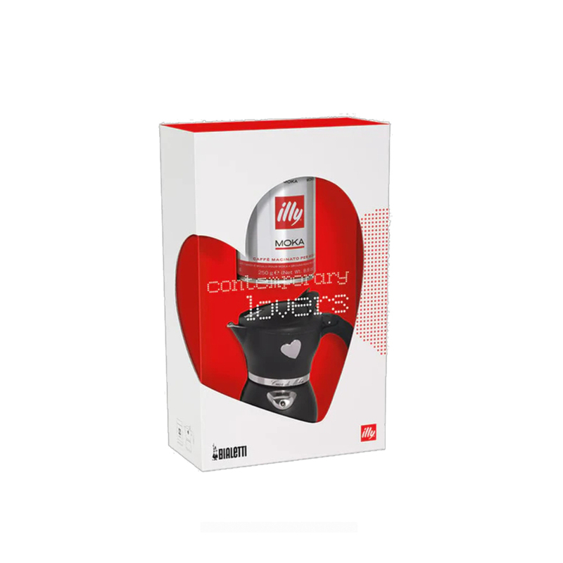Bileti Mocha Heart Illy Joint Moka Pot Black Coffee Pot Cuor Di Moka Brand New 3 Cups