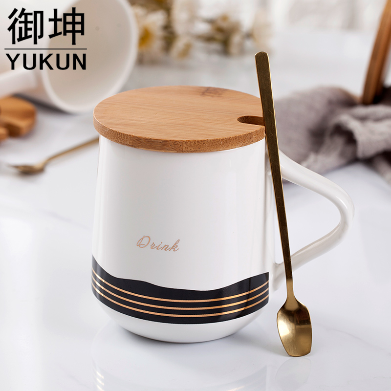 Royal of the Nordic contracted hand - made up phnom penh high - capacity ceramic household with ladle cover breakfast cup office fresh coffee cup