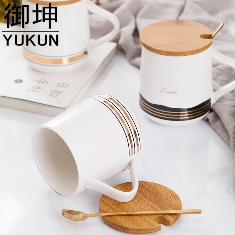 Royal of the Nordic contracted hand - made up phnom penh high - capacity ceramic household with ladle cover breakfast cup office fresh coffee cup
