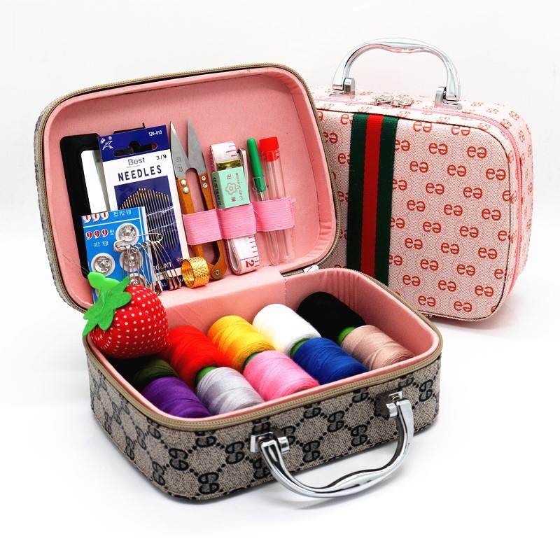 Needlework box Household high-grade small household good quality portable needlework bag Hand sewing sewing mending tool storage box