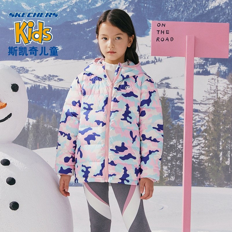 Skechers 斯凯奇 儿童轻便连帽羽绒服 双重优惠折后￥199包邮 男、女童多色可选