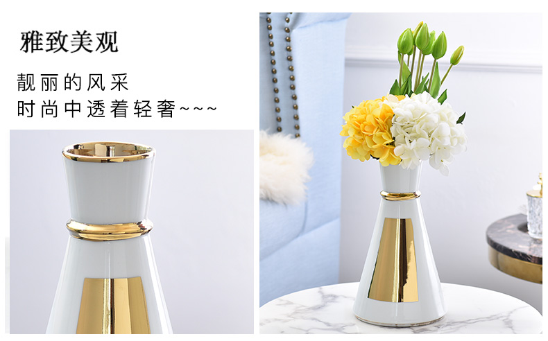 Light key-2 luxury ceramic vase floral wine TV ark, furnishing articles contracted sitting room creative fashion decoration H1011 shelf