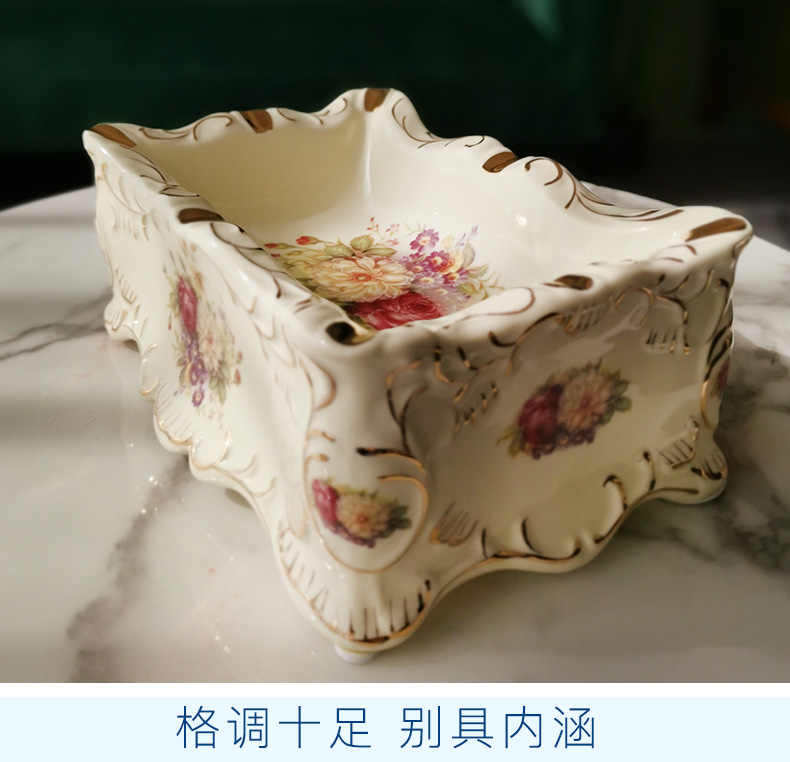 Light the key-2 luxury of ceramic ashtray creative fashion home decoration paint ceramic decorative furnishing articles