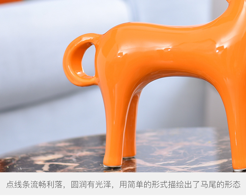 Light European - style key-2 luxury ceramic horse furnishing articles sitting room furniture upholstery creative TV ark, wine crafts