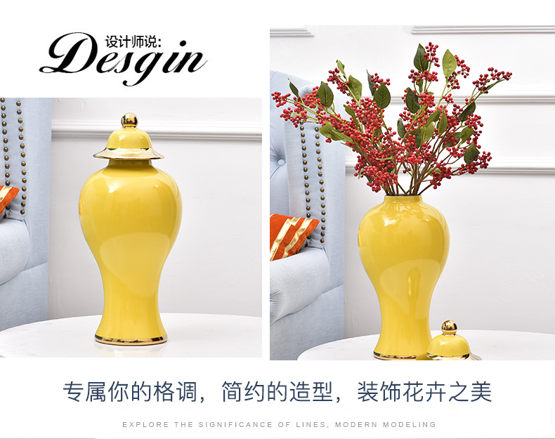 Creative light key-2 luxury ceramic vases, the sitting room TV wine porch home furnishing articles