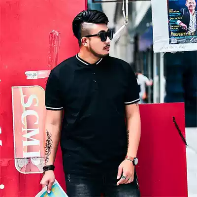 BENCL summer Tide brand half sleeve simple Raff middot Lauren polo shirt plus fat big size short sleeve t-shirt trend fat man loose polo shirt
