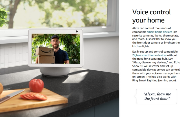 IP-камера 美国 all-new echo show 10 第三代 智能显示屏摄像头.