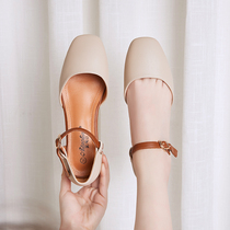 Baotou sandal womens coarse heel 2022 New spring and autumn with high heel heels Late Shoes Fairy with Single Shoe