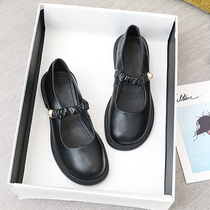 Single Shoe Woman 2022 New Temperament Spring Autumn Season Jk Uniform Shoes With Genuine Leather Round Head Day Family Mary Precious Leather Shoes