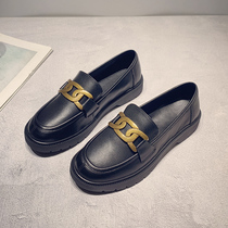 Thick Bottom Lefu Shoes Women Summer Genuine Leather One foot pedal fashion Inn Wind 2022 Spring and autumn style flat bottom head deep mouth Single shoe