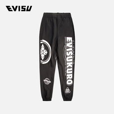 Повседневные брюки evisu evisukuro 19ss 男士海鸥家花印花运动裤