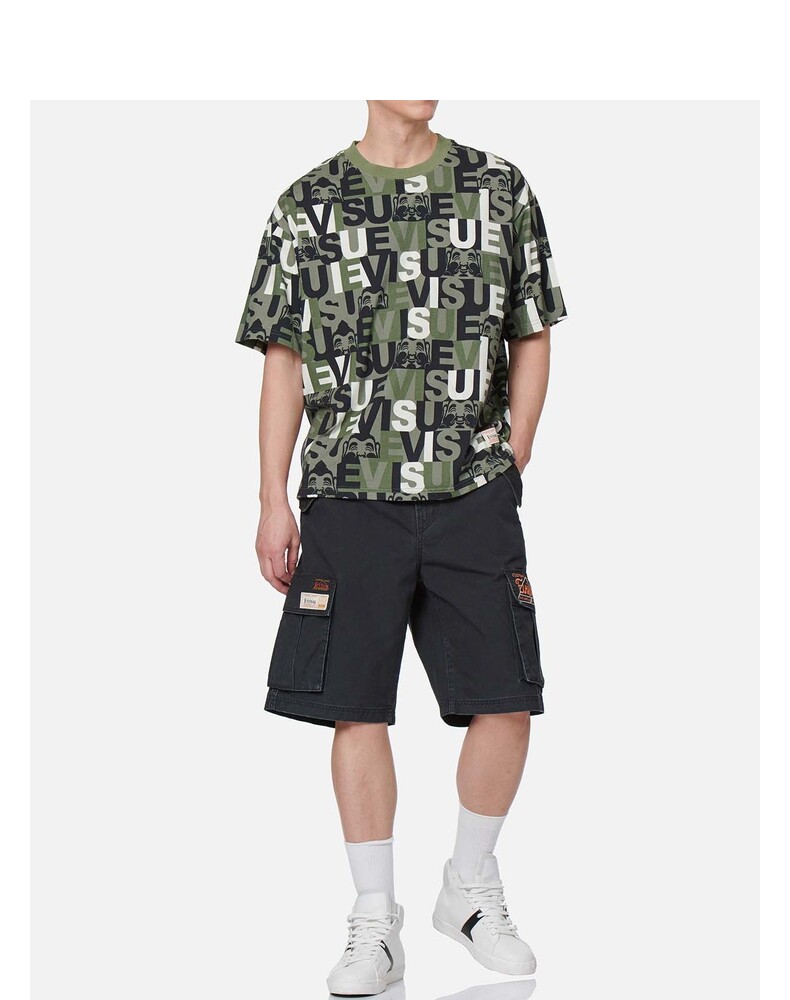EVISU мужской голова будды вышивка случайный тенденция механическая обработка шорты мужской 2ESHTM2SH237XXCT 