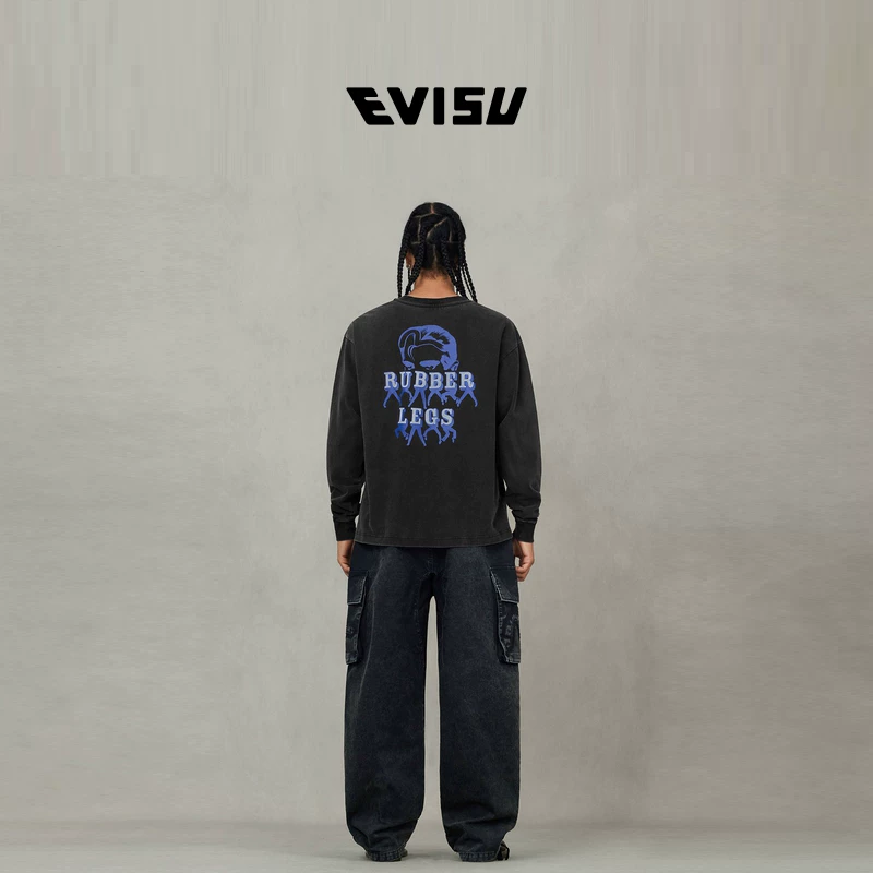 EVISU Бог fortuna мужская футболка с рисунком чайка и американский танец 2EAEJM5TL6030RXCT