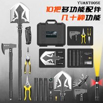 Outdoor camping survival engineer shovel with ax multifunctional tactical folding shovel outdoor survival equipment engineer shovel