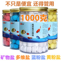 Fish tank Sterilized Salt Tropical Ornamental Fish Yellow Powder Mineral Salt Japan Yellow Powder White Fur White Dot Protruding Eyes Rotten Tail Body