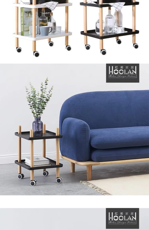 Bàn cà phê đơn giản Bắc Âu vuông hiện đại căn hộ nhỏ lăn sofa bên thiết kế sáng tạo gác xép Nhật nhỏ - Bàn trà