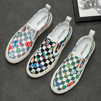 A mans summer breathable and thick dile shoes personality trend casual plastic shoes for mens shoes