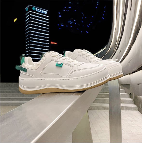 Board Shoes Men's Design Sensation Small Crowdcards Summer Breathable Sports Casual Shoes Men White Shoes Thick-foots Fathers Heels 