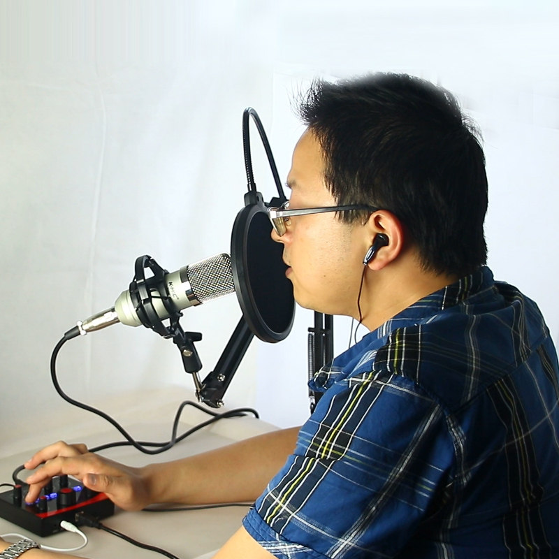 [USD 15.36] Gold Mike KM901 Computer Microphone Universal Cantilever ...