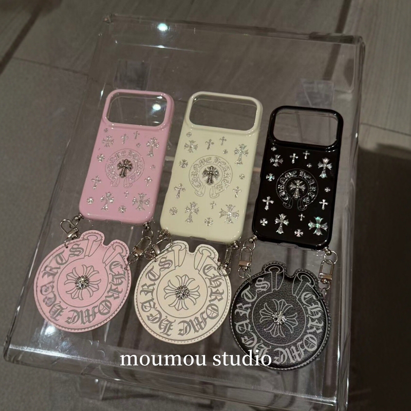 Sweet and Cool Cross-Shaped Phone Case with Diamond Inlay, Suitable for Apple 17 Pro Max, New Korean Style, Atmospheric Feel, Niche Creative High-End Full-Cover Anti-Drop with Lanyard Sweet and Cool Cross-Shaped Phone Case with Diamond Inlay, Suitable for Apple 17 Pro Max, New Korean Style, Atmospheric Feel, Niche Creative High-End Full-Cover Anti-Drop with Lanyard