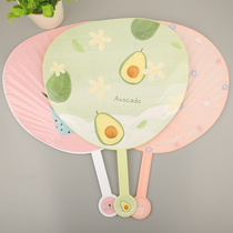  Round large hand-held fan flapping fan Cool fan Hand-cranked fan Summer cartoon fan