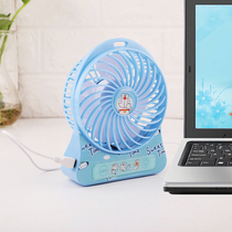 Cartoon small fan mini fan student dorm office desktop hand with portable cooling fan