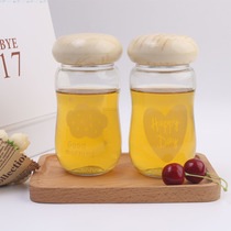 Cute transparent and mouth drink cup minimum mushroom cup with hand glass