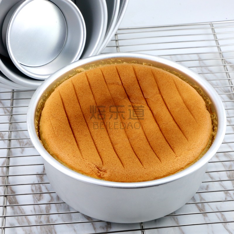 Food grade round removable bottom sponge Qi wind cake oven non-stick mold 6 inch 8 inch 10 inch 12 inch baking tray