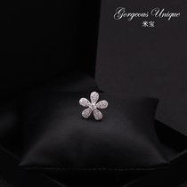 High-End flower brooch collar pin fixed clothes small button mini Korean accessories accessories female open shirt buckle