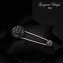 Retro high-grade exquisite shawl buckle female woolen coat big pin brooch brooch corsage clothing crystal accessories scarf buckle