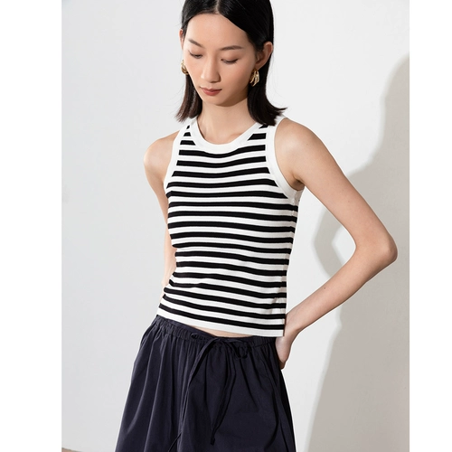 Майка топ, приталенное трикотажное базовое белье для повседневной носки без рукавов