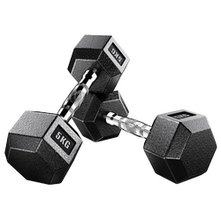 Dumbbells for Men, Women, and Children, Home Fitness Set, Fixed Hexagonal Rubber-Coated Pair, Arm Muscle Training Equipment