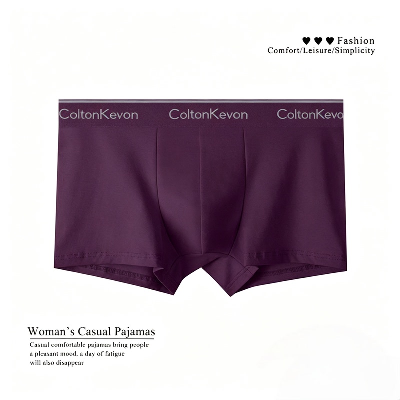 Ck&Ljrltho Men's Underwear Pure Cotton Boxer Briefs 2026 New Style Large Size American Style Purple Shorts
