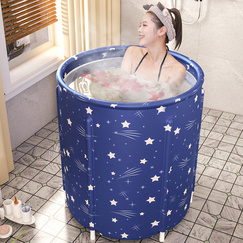 Winter Thickened bath tub Sitting Adults Children Home Full Body Bath Tub Automatic Heating Fold and Bath Tub