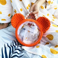 Сумка апельсинового медведя (не -продукты) Отправить учебник+мяч украшения