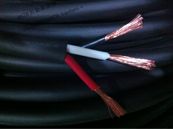 Wire and cable Pure copper national standard 3-core 2 square cable All-plastic super soft 3-core power cord