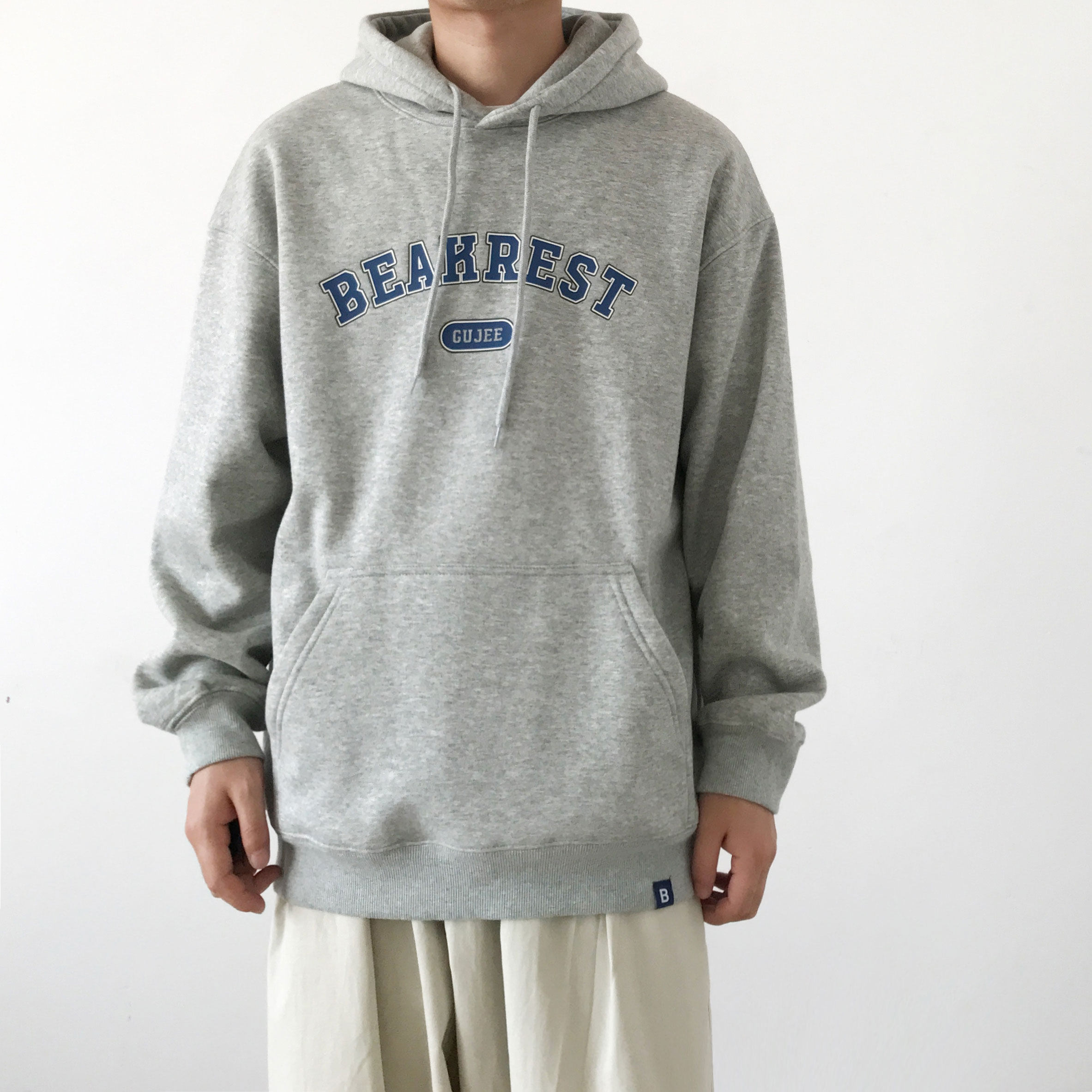 youyifan fall day family retro letter plus suede cap sports cardigan jacket grey boarder dinghy couple men and women