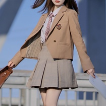 jk jacket spring short card color small suit woman button striped in salt Qingmei (East University)