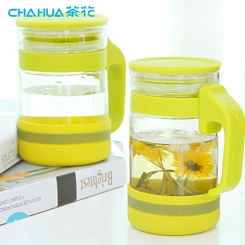 茶花 Стеклянный креативный нескользящий портативный фильтр, чай