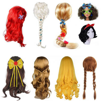 Halloween Mermaid Mariana Snow White Wig Look Girl Masquerade Ball Long-Haired Princess Dreadbraids