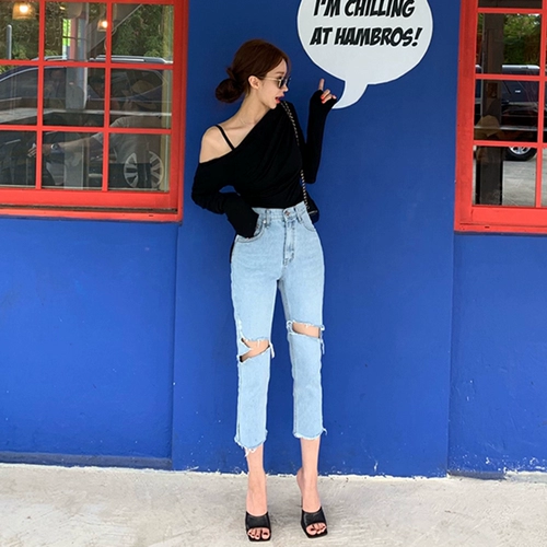 Светлые летние тонкие джинсы, весенние штаны, высокая талия, по фигуре, свободный прямой крой