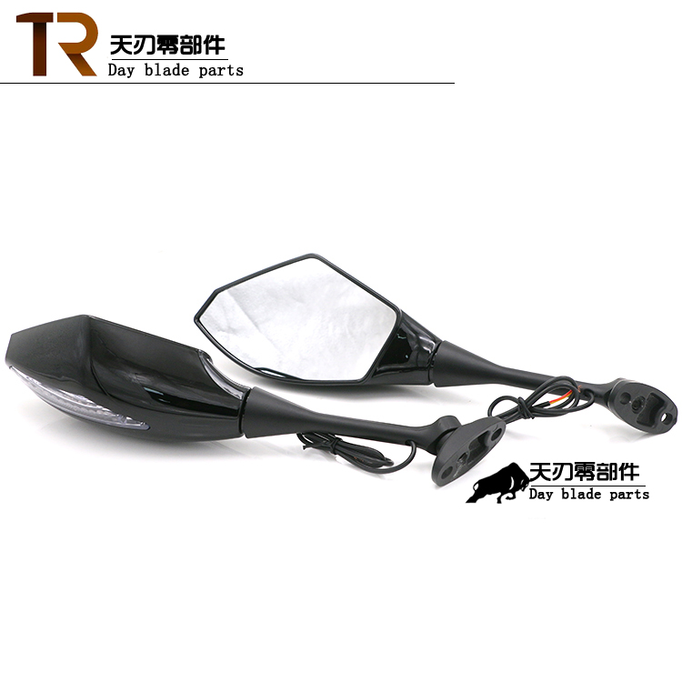 Gương chiếu hậu sửa đổi xe máy Honda CBR1000 Kawasaki Ninja vạn năng đèn hậu gương chiếu hậu với đèn định hướng gương xe máy
