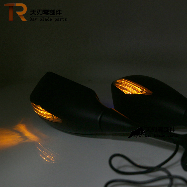 Gương chiếu hậu sửa đổi xe máy Honda CBR1000 Kawasaki Ninja vạn năng đèn hậu gương chiếu hậu với đèn định hướng gương xe máy