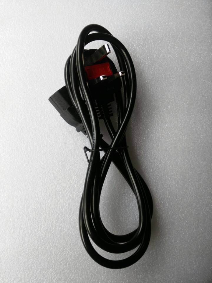 English Gauge Power Cord British type with plug power connector with insurance tube