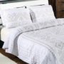 Cotton cross cross quilting châu Âu là ba bộ giường thêu đơn giản bao gồm ba bộ trải giường drap giường everon